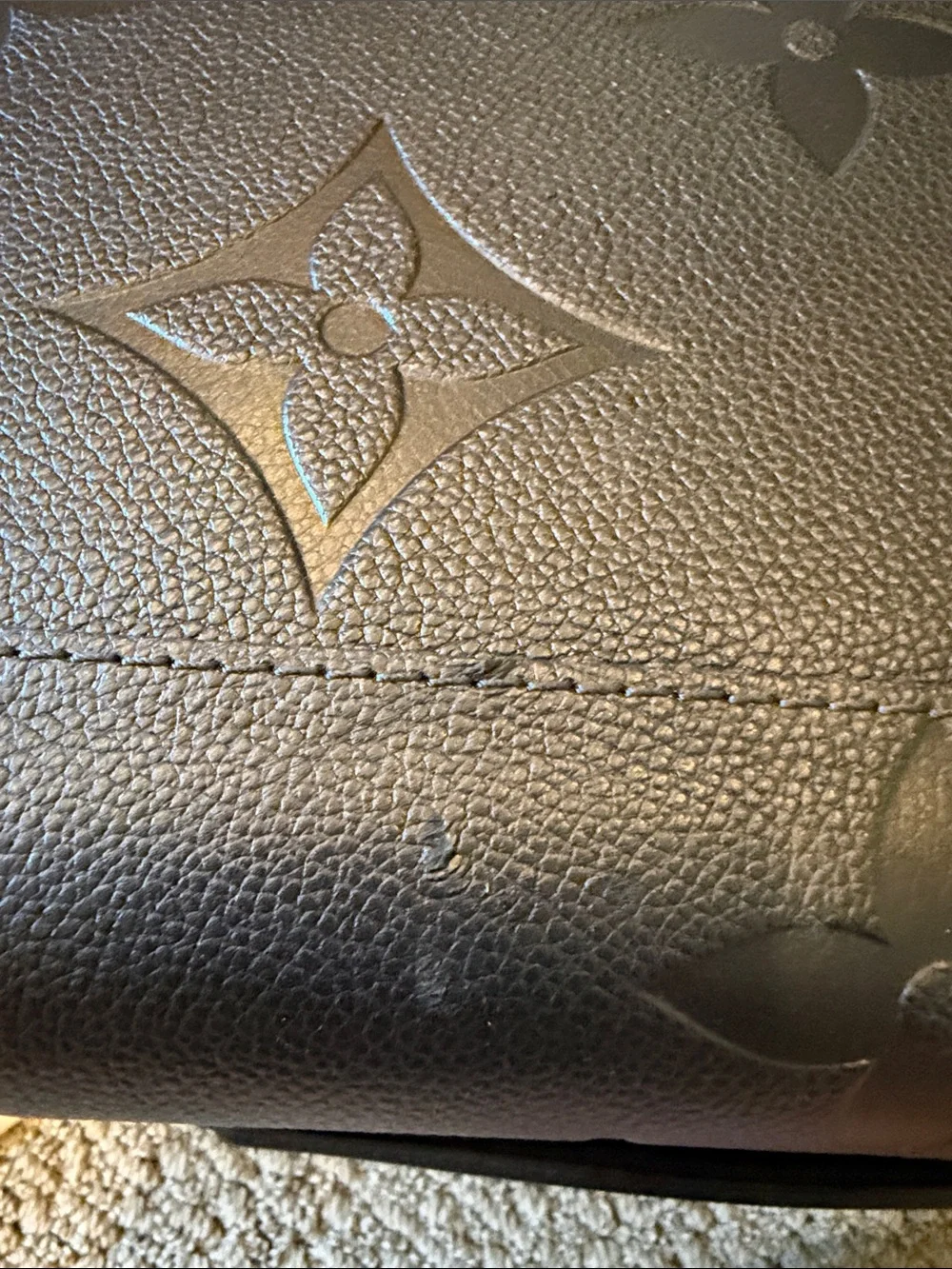 Louis Vuitton Black Embossed Monogram Carry-On - Picture 5 of 10